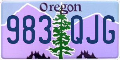 OR license plate 983QJG