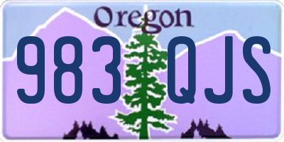 OR license plate 983QJS