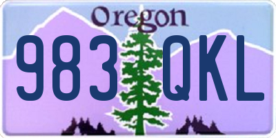 OR license plate 983QKL