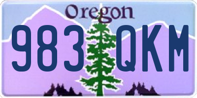 OR license plate 983QKM