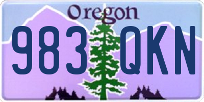 OR license plate 983QKN