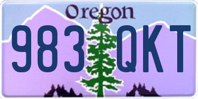 OR license plate 983QKT