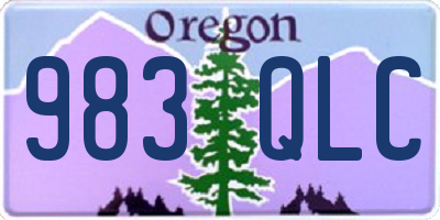 OR license plate 983QLC