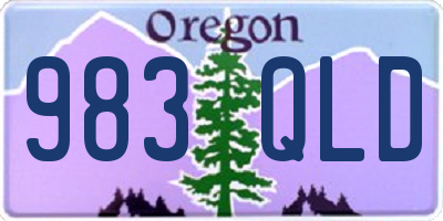 OR license plate 983QLD