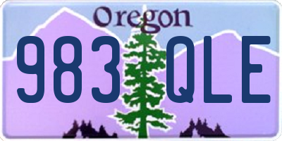 OR license plate 983QLE