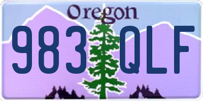 OR license plate 983QLF