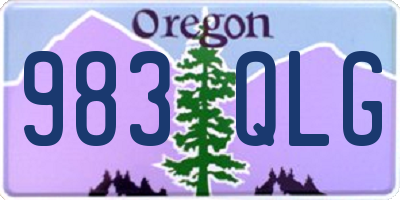 OR license plate 983QLG