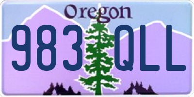 OR license plate 983QLL