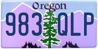 OR license plate 983QLP