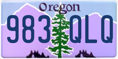 OR license plate 983QLQ