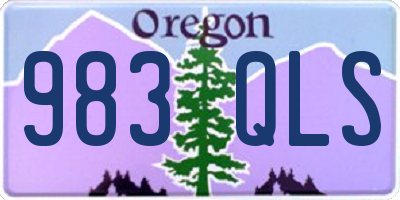 OR license plate 983QLS