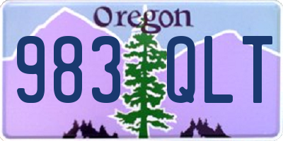 OR license plate 983QLT