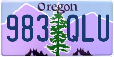 OR license plate 983QLU