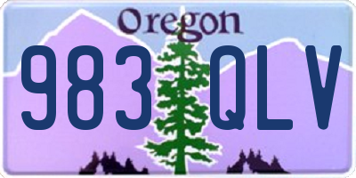 OR license plate 983QLV