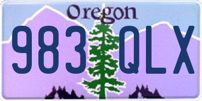 OR license plate 983QLX