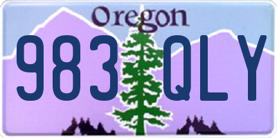 OR license plate 983QLY