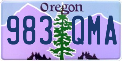 OR license plate 983QMA