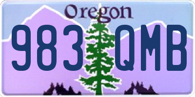 OR license plate 983QMB