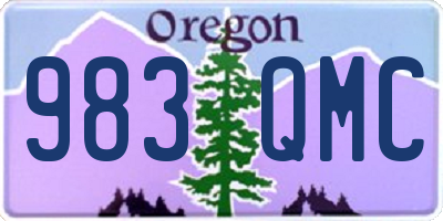 OR license plate 983QMC