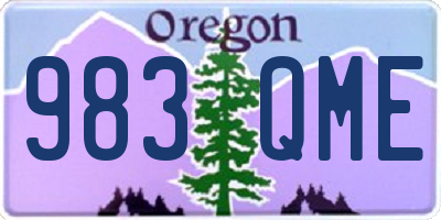 OR license plate 983QME