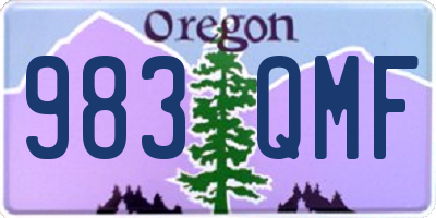OR license plate 983QMF