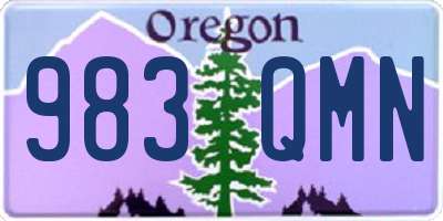 OR license plate 983QMN