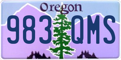 OR license plate 983QMS