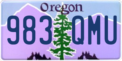 OR license plate 983QMU