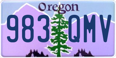 OR license plate 983QMV