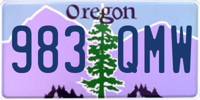 OR license plate 983QMW