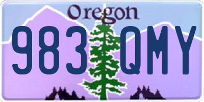 OR license plate 983QMY