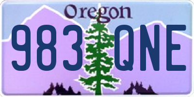 OR license plate 983QNE