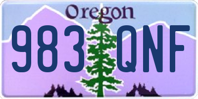 OR license plate 983QNF