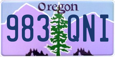 OR license plate 983QNI