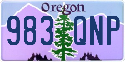OR license plate 983QNP