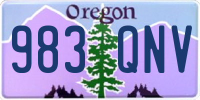 OR license plate 983QNV