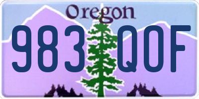 OR license plate 983QOF