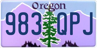 OR license plate 983QPJ