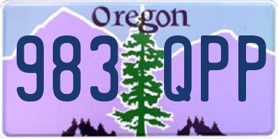 OR license plate 983QPP