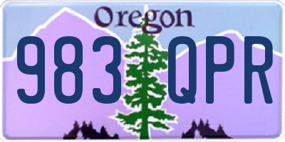 OR license plate 983QPR
