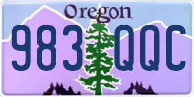OR license plate 983QQC