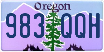 OR license plate 983QQH