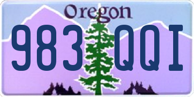 OR license plate 983QQI