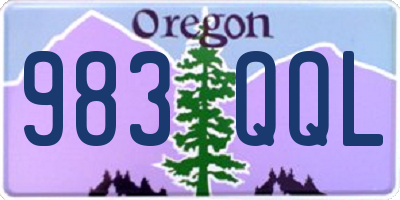 OR license plate 983QQL