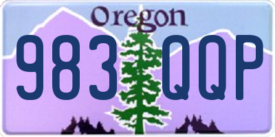 OR license plate 983QQP