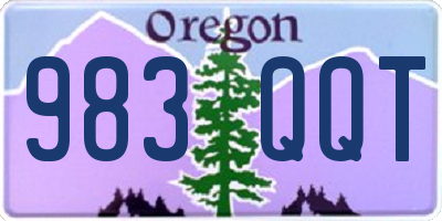 OR license plate 983QQT