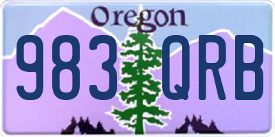 OR license plate 983QRB
