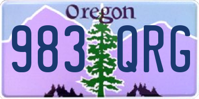 OR license plate 983QRG