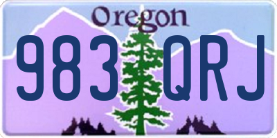 OR license plate 983QRJ