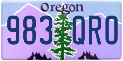 OR license plate 983QRO